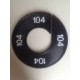 Maatring 9 cm zw/wit 104 